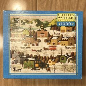 Charles Wysocki “Blossom River Junction” 1000 piece puzzle (❗️2 pieces missing❗)